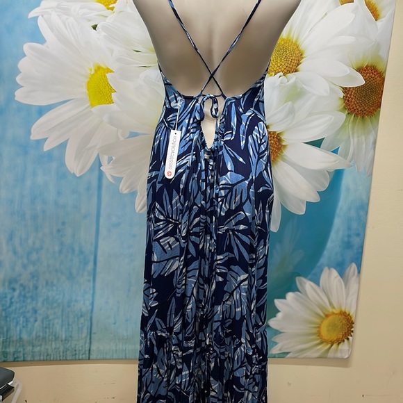 Sisstrevolution Blue Tropical Hideaway Tank Maxi Dress NWT - Picture 7 of 16